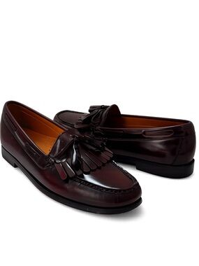 Cole Haan Men's Tassel Kiltie Loafers in Burgundy Brown Size 9.5 D